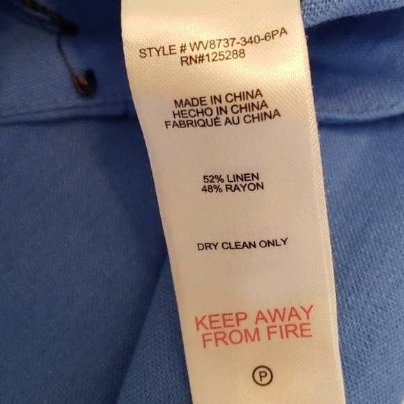 Jason‎ Wu Blue Linen Blend Braided High Waist Wide Pant Size 6 NWT - Picture 4 of 6